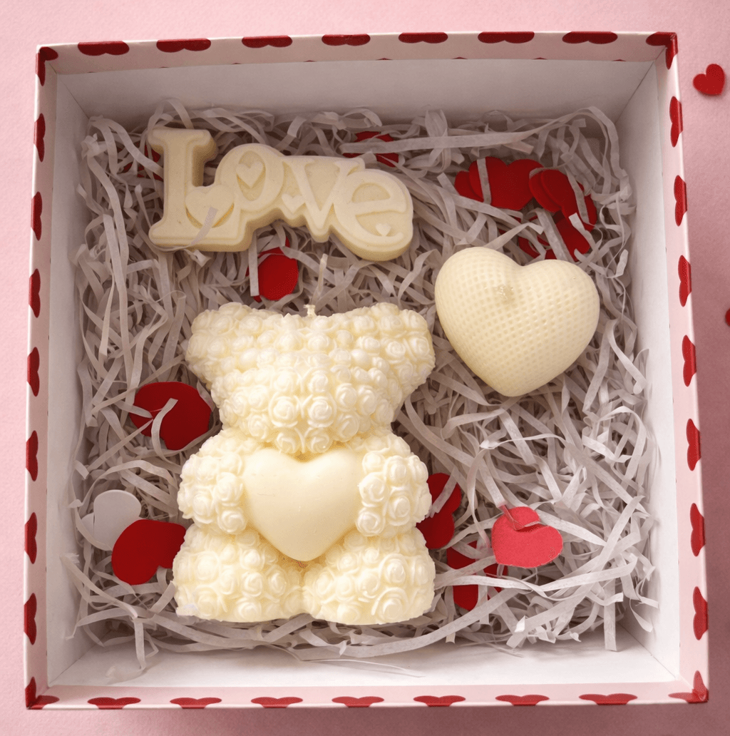 Box prezentowy na Walentynki dla niej – naturalne świece sojowe